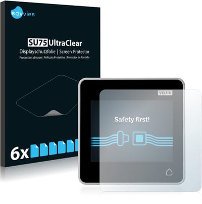 Savvies - Screenprotector voor Velux Integra Control Pad KLR 200 - Folie Beschermfolie transparant 6 Stuks