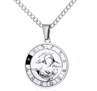 Actie4you® - Sterrenbeeld Ketting – Ketting met Hanger – Horoscoop Ketting – Stalen Ketting – Roestvrijstaal - Vissen