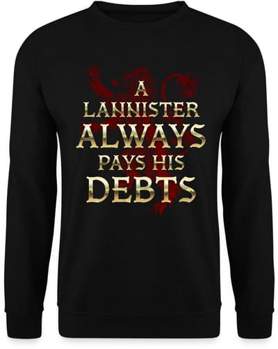 Game Of Thrones A Lannister Always Pays His Debts Sweater Heren