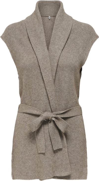 Only Gilet Onlkatia Sl Rib Long Vest Cc Knt 15350690 Fungi/melange Dames Maat - XS