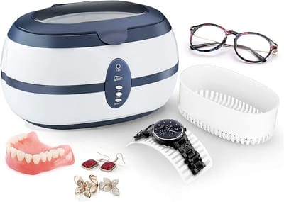 Ultrasoon reiniger 600ml voor brillen, sieraden en horloges - 40 kHz krachtige reinigingsapparaat