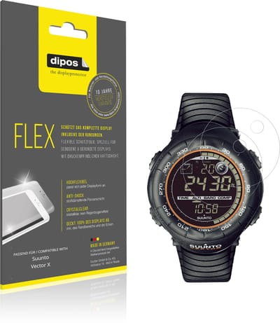 dipos – 2x Beschermfolie geschikt voor Suunto Vector X | 3D Full Cover Screenprotector | 100% Passend