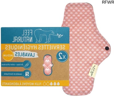 RFWR® Wasbare maandverband middel 2 stuks - milieuvriendelijk en comfortabel