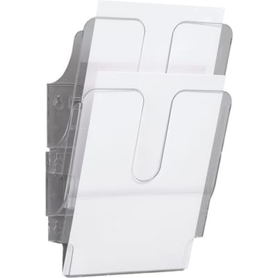 DURABLE Folderhouder voor wandmontage. Met 2 vakken voor A4 documenten.