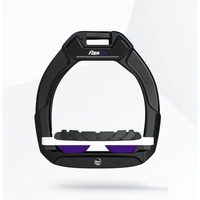 Veiligheidsstijgpjes Paardrijden Incliné Grip Zwart/Wit/Paars Kind Flex-On Safe-On