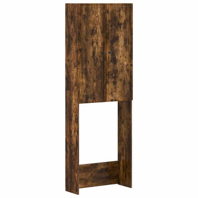 vidaXL - Toiletkast - EDE - Gerookt - eiken - 66 - x - 25,5 - x - 190 - cm - Bewerkt - hout