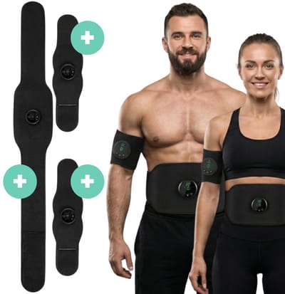 EMS Trainer - Inclusief Armspieren trainer - Buikspiertrainers elektrisch - Ab trainer - Buiktrainers - Spierstimulator - Zweetband buik - Afslankband - BARBELL CLUB