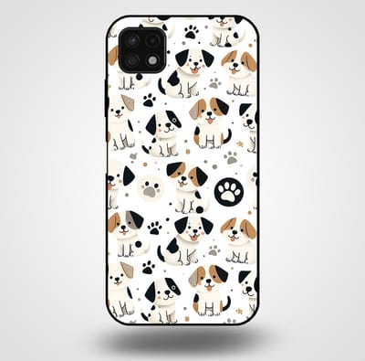 Smartphonica Telefoonhoesje voor Samsung Galaxy A22 5G met honden opdruk - TPU backcover case honden design geschikt voor Samsung Galaxy A22 5G