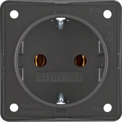 Hager Berker Integro Wandstopcontact (WCD schakelmateriaal) (Europese Stekkerdoos) - 947782505