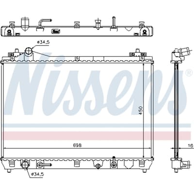 Radiator, motorkoeling NISSENS 64199