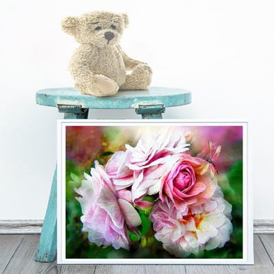 Diamant borduurwerk kruissteek bloem diamant mozaïek plant foto van strass diamant kunst 20X30CM beige