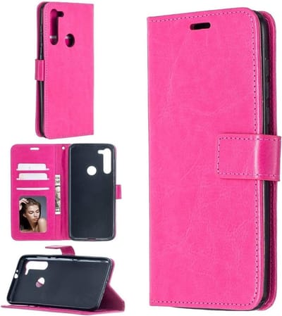 Bookcase Roze Geschikt voor Motorola One Fusion+ - portemonnee hoesje - ZT Accessoires