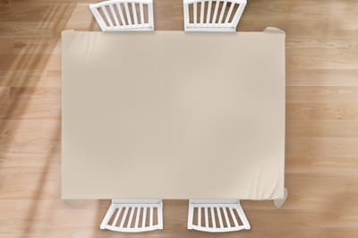 Tafelkleed - Tafellaken - 260x180 cm - Beige - Effen kleur - Binnen en Buiten