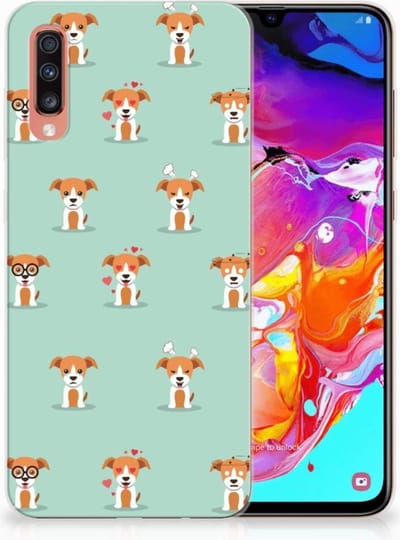 Samsung Galaxy A70 TPU Hoesje Pups