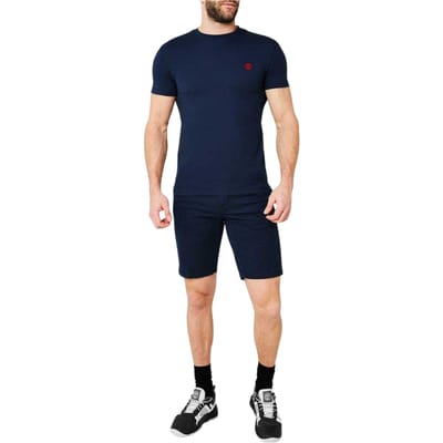 Timberland Heren-T-shirt met ronde hals en ‘River’-borduursel (Donkere saffier)