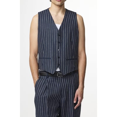 NN.07 Karlo Vest 1455 Hybrid/blazer Navy Stripe Size: S | Suit Pants Outlet | Heren | Blauw