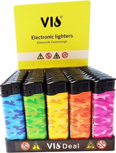 Klik aanstekers 50 stuks in tray navulbaar - Vio deal electronic aansteker - Unilite lighters