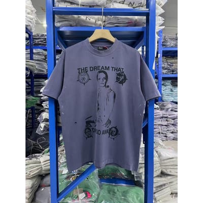 Dream That Never Fades Letter Print Short Sleeve T-Shirt M