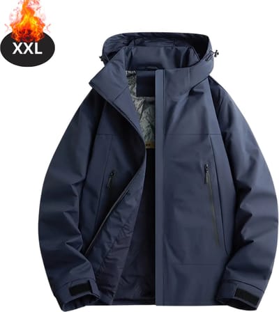 Livano Winterjas - Parka - Heren - Winter - Jas - Volwassen - Stijlvol - Marineblauw - XXL