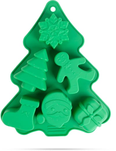 Siliconen Cakejes Bakvorm - Kerstmis / Kerstboom - 22 x 18,5 x 2,5 cm 1 Stuks [57273B]