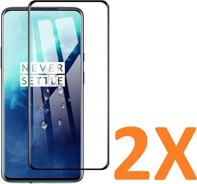 Volledige dekking Screenprotector Glas - Tempered Glass Screen Protector Geschikt voor: Oneplus 7T Pro / Oneplus 7 Pro - 2x