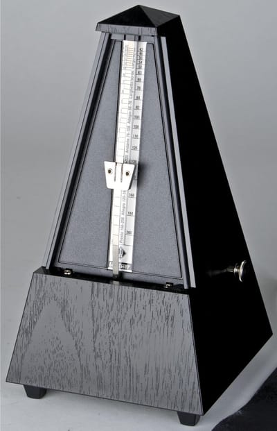 Wittner M 855 161 metronoom Pyramide Gl zwart-houtmaserung/Kunststuk - Accessoire voor keyboards