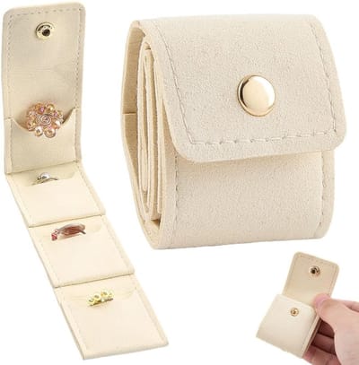 Vouwbare Lippenstift Organizer en Sieraden Opbergzak voor Ringen, Oorbellen en Kettingen, Ideaal voor Reizen en Cadeaus