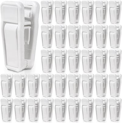 Witte kunststof wasknijpers voor babykleding - 40 stuks