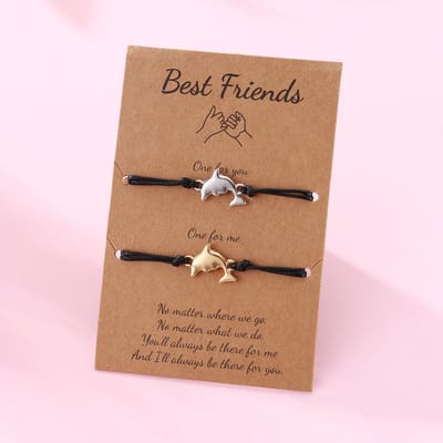 Vriendschapsarmbandjes voor 2 met Dolfijntjes - Goud & Zilverkleurig - BFF Armbandjes Cadeau - Pax Amare