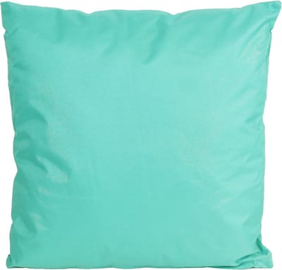 Anna's collection Buiten of tuin sier kussens - aqua blauw - 45 x 45 cm - binnen/buiten - zitkussens tuinbank
