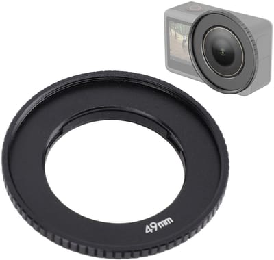 Dailygoods - 49 Mm Cameralensadapter - Aluminium Filteradapterring - Verbeterde duurzaamheid - 49 mm - Compatibel met Action4 - Voor gebruik met 49 mm...