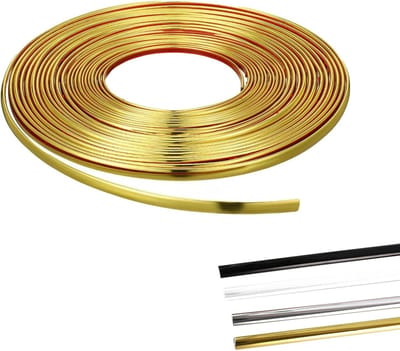 Flexibele Decoratieve Strip Zelfklevend voor Wanden 8 mm Breed Stucwerk Plafond Sierlijst Glanzend Zelfklevend voor Tegelrand Sierlijst Strand Kast Randen 8 m