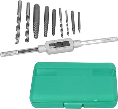 Schroef Extractor Set - Gebroken Schroef Verwijderaar - Beschadigde Schroeven Verwijderen - Chroom-Molybdeenstaal - 11 Delig - Zilverkleurig