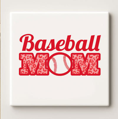 Baseball Mom Decoratieve Tegel 15x15 cm – Sport Quote Keramische Tegel – Perfect Cadeau voor Baseball Moeders