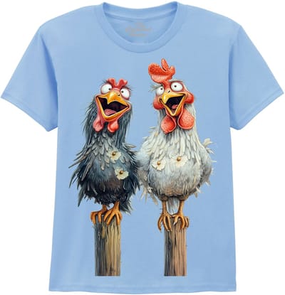 KIDS Gekke Kippen Friendly Chickens The Coloured House KIDS T-shirt M