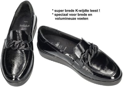 Solidus -Dames - zwart - ballerina's & mocassins - maat 36.5