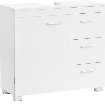 Wastafelmeubel Mida - Badkamermeubel - Wastafelmeubel - Badkamermeubel - Staande kolomkast - Wit - 30x70x64cm