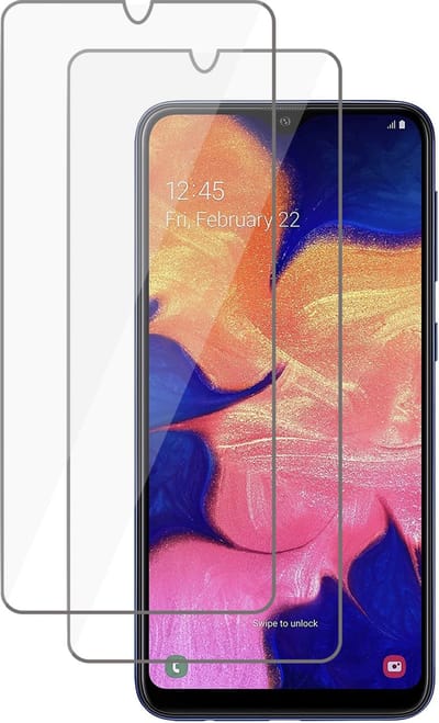 Screenprotector geschikt voor Samsung Galaxy A10 - Tempered Glass Screen Protector - 2 Stuks