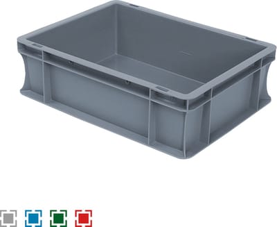 Alpac Stapelbak - Opbergbak - 400 x 300 x 120 mm - 10L - Grijs