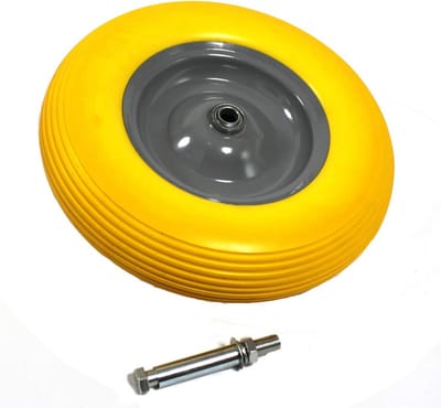 Reservewiel voor kruiwagen - Steekwagen wiel - Materiaal verplaatsen - Luchtband of PU - 400 mm diameter - Zwart