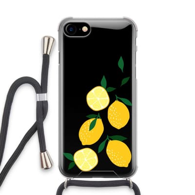 Case Company® - Hoesje met koord geschikt voor iPhone SE 2020 hoesje met Koord - You're my lemon - Telefoonhoesje met Zwart Koord - Bescherming aan alle Kanten en Over de Schermrand