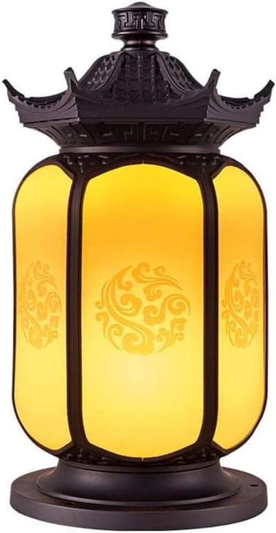 Tuinlamp - Paallantaarn Buiten - Tuin Verlichten - Gegoten Aluminium - 32x40 cm - Bruin