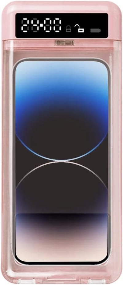 Tijdslot Box - Telefoon Locker - Schermtijd Beheer - Schadebestendig Ontwerp - 21.5 cm Lengte - Roze