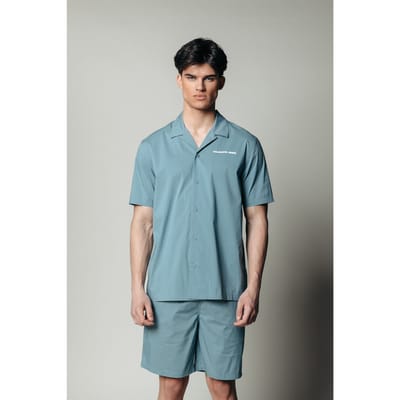 Colourful Rebel Ezra Future Short Sleeve Shirt Grey Army Maat: L | Casual Overhemden Outlet | Heren | Grijs