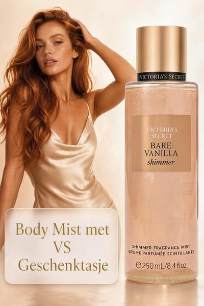 Victoria's Secret Bare Vanilla Shimmer (Glinstering) BodyMist Parfum Incl VS Geschenktasje