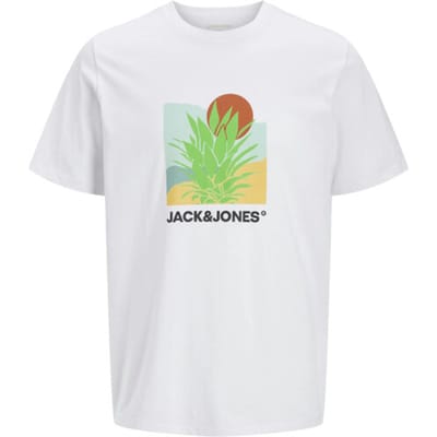 JACK&JONES JJBARBADOS TEE SS CREW NECK Heren T-shirt - White