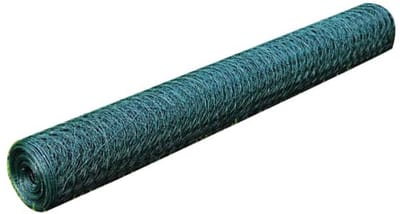 Kippengaas 25 Meter - Volièregaas Fijnmazig 13 mm - Hoogte 100 cm (1m) - PVC Gecoat Staal - Groen - Konijnengaas & Moestuinafrastering