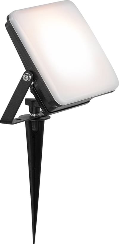 QAZQA ruud - Moderne Dimbare LED Priklamp | Prikspot buitenlamp met Dimmer voor buiten - 1 lichts - D 6.1 cm - Zwart - Buitenverlichting