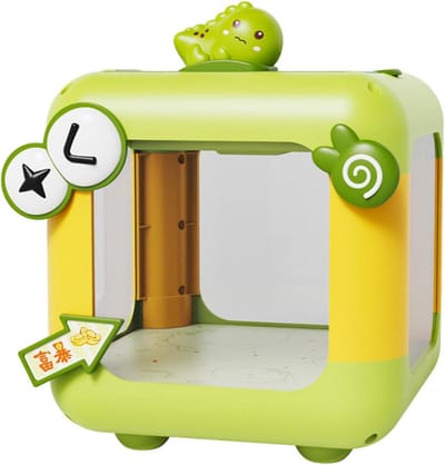 Spaarpotten Kinderen - Geldkistje Cartoon - Geld Leren Sparen - Met Cijfercodeslot - 16x16x21cm - Groen