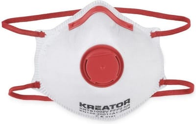 Kreator KRTS1001V Stofmasker met uitademventiel FFP1 | 2x stofkap